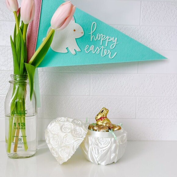 Large Rose-Covered Easter Eggs – Handcrafted Party Favors, Spring Decor, Wedding - Picture 2 of 12